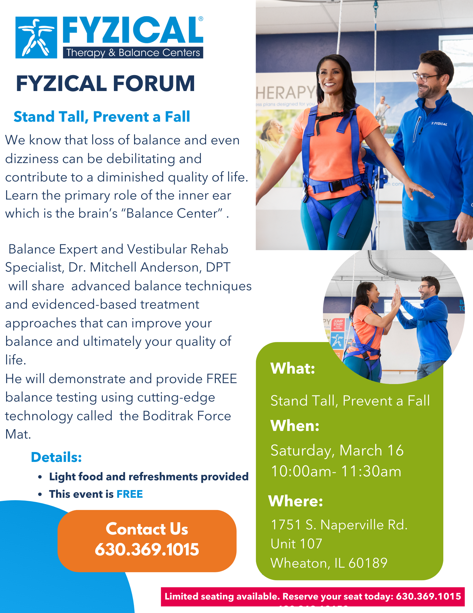 FYZICAL Forum- Wheaton "Stand Tall, Prevent a Fall"