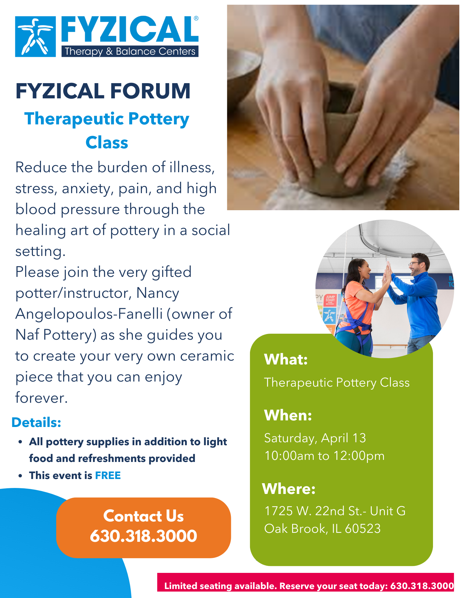 FYZICAL Oak Brook Therapeutic Potter Class